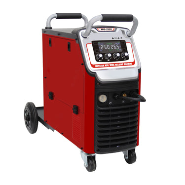 MIG-255D MIG & Stick Welder Inverter 250A | 220V Single Phase | Gas MIG & MMA Welding Machine | IGBT Technology | Includes 24KD MIG Torch, Ground Clamp, Electrode Holder & Gas Hose | Heavy-Duty Industrial Welderv